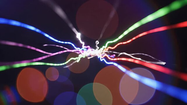 Abstract Light Streaks - A Dynamic Display of Color and Energy.