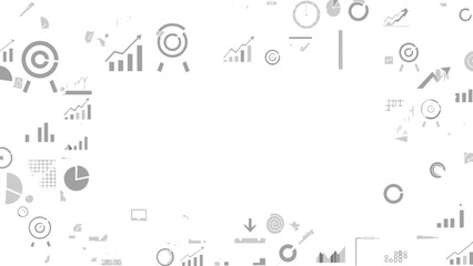 Obraz premium Collection of various business and finance icons on a for infographics