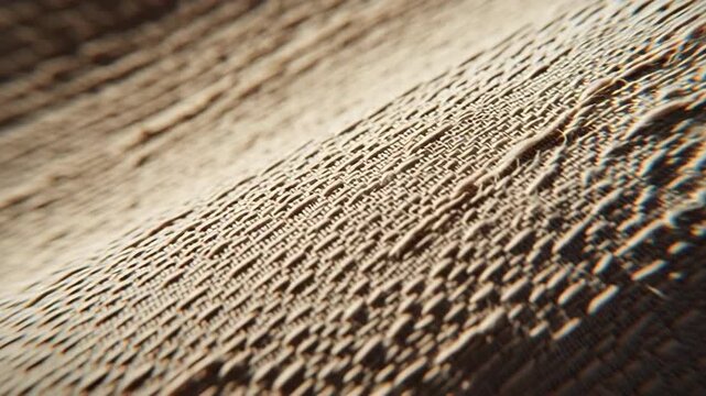 Close-up view of textured surface with intricate patterns and shadows