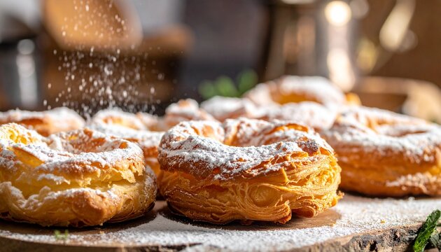 Neapolitan Sfogliatella Pastry. Traditional Italian Food