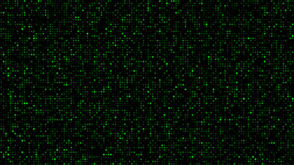 Green pixelated abstract background texture with dots. Digital information technology grid for computer data visualization and sci-fi concept.