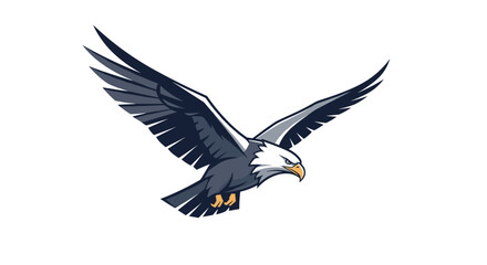 Fototapeta premium Bald Eagle Soaring Through the Air.