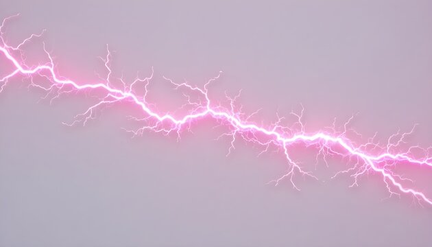 &ldquo;Vibrant Pink Lightning Bolt Striking Through the Sky, Powerful Electric Energy Flash, Neon Thunderbolt Effect, Dramatic Storm Electricity, Abstract Nature Power Background, High Voltage Lightning Con