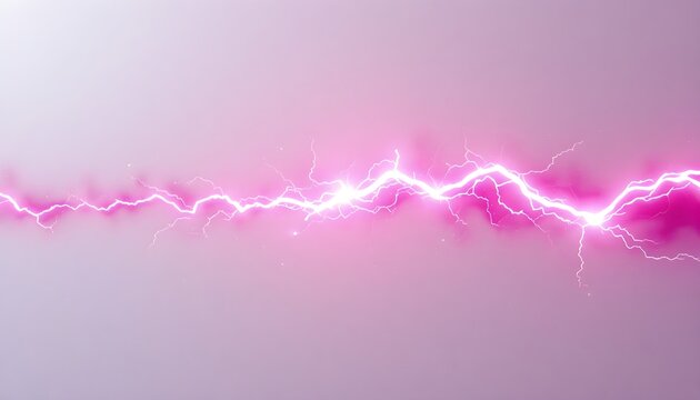 &ldquo;Vibrant Pink Lightning Bolt Striking Through the Sky, Powerful Electric Energy Flash, Neon Thunderbolt Effect, Dramatic Storm Electricity, Abstract Nature Power Background, High Voltage Lightning Con