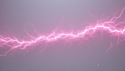 &ldquo;Vibrant Pink Lightning Bolt Striking Through the Sky, Powerful Electric Energy Flash, Neon Thunderbolt Effect, Dramatic Storm Electricity, Abstract Nature Power Background, High Voltage Lightning Con