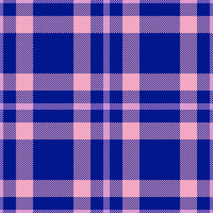 Jpg check texture plaid, mat vector textile pattern. Multi tartan seamless fabric background in blue and pink colors.