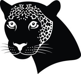 Majestic Panther Portrait Wildlife Design Vector Graphic