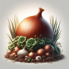 豊かな色彩の野菜の盛り合わせ