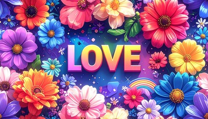 Floral Love - A Vibrant Celebration of Affection and Beauty.