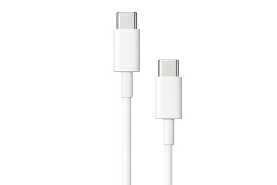 White usb c type charging data transfer cable
