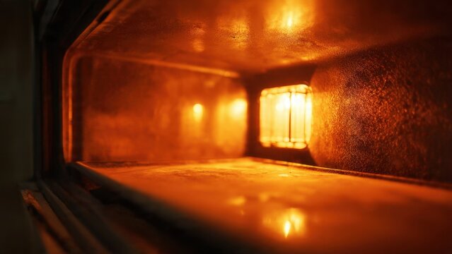 Hot oven interior baking appliance