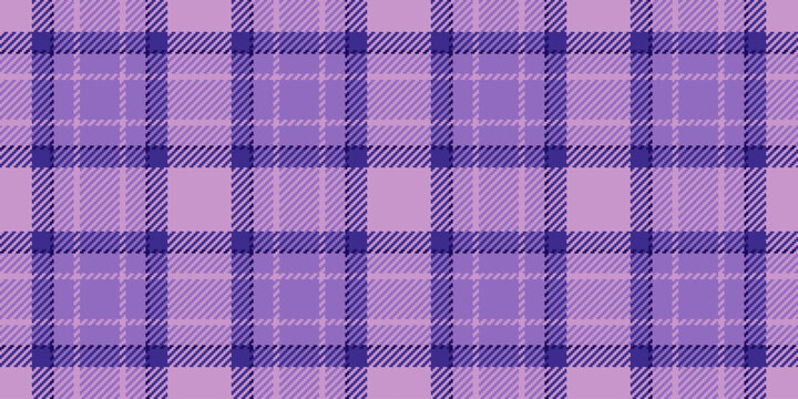 Drawing fabric vector seamless, handkerchief tartan background plaid. Packaging check textile texture pattern in violet and pastel colors.