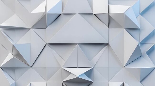 World Thinking Day abstract geometry background with white faceted shapes, minimal polygon surface representing thinking, analysis and reflection, clean modern design with copy space