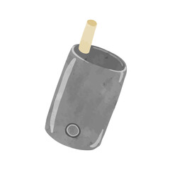 加熱式タバコ　水彩風ベクター手描きイラスト