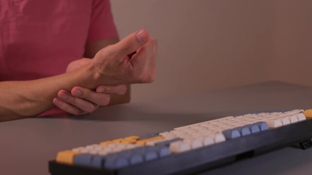 Keyboard setup showcase, Ergonomic mechanical keyboard display, Closeup of tactile switches on custom keyboard, Designer testing pastel keycaps with ergonomic wrist cushion setup
