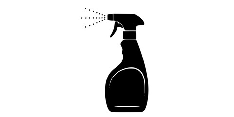 spray bottle silhouette vector illustration cleaning spray icon
