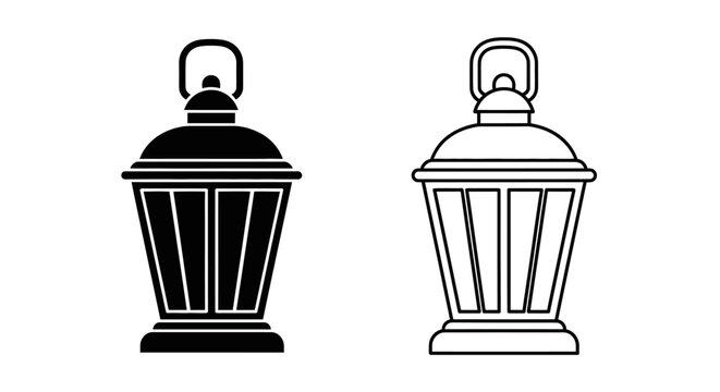 Modern outdoor wall light fixture design Vector