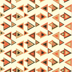 Seamless pattern with triangle decoranive art print. Polygonal rainbow mosaic background. Abstract vector illustration. Triangular graphic Simple pattern geometric design for fabric, wallpaper.