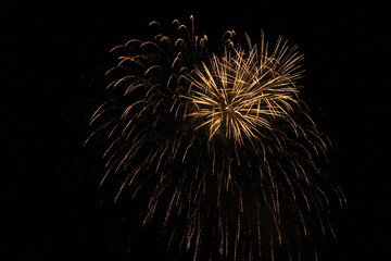 burn fireworks in the beauty of the night