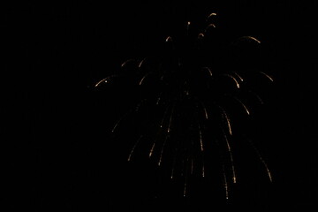 fireworks fading in the sky