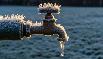 frozen faucet or tap