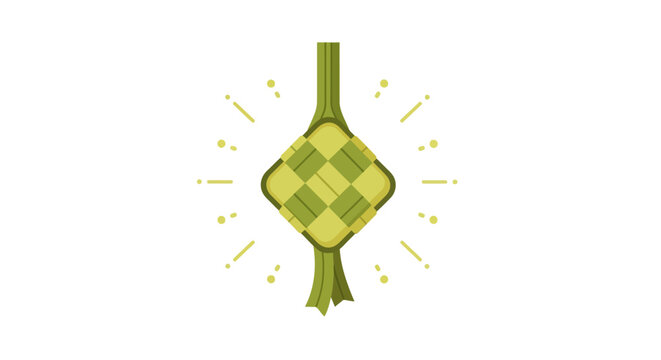 Green Bamboo Shoot with Leaves.