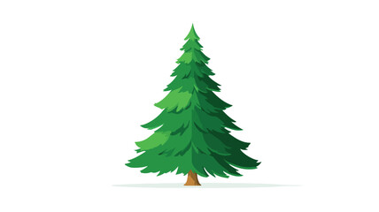 Obraz premium Green Christmas Tree Icon Clipart Vector Art & Illustration for Festive Designs