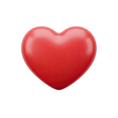 Realistic Red Heart Shape with Glowing Outline on Red Gradient Background