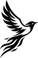 Fototapeta premium Flying Bird Abstract Silhouette Logo Vector