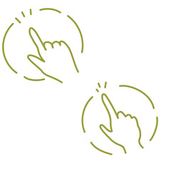 Illustration of a hand clicking with its index finger circle