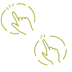 Illustration of a hand clicking with its index finger circle