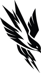 Obraz premium Flying Bird Abstract Silhouette