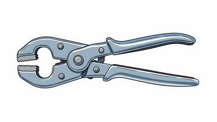 Locking Pliers with Curved Jaws for Gripping and Holding Objects.
