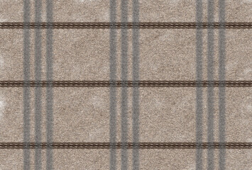 チェック柄のマフラーの表面
