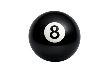 Black eight ball billiard pool game equipment