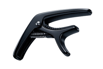 Guitar capo with spring mechanism and transparent background