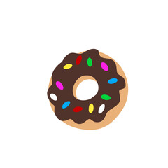 vector donut topping chocolate and ceres tastes delicious