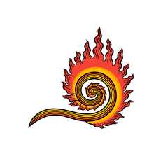 fire vector in the form of lines using Bali style