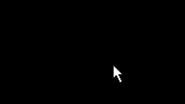 Pixel Art Cursor to Pointing Hand Icon Animation