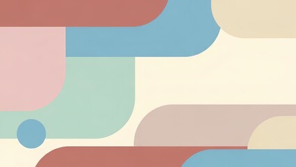Fototapeta premium Modern abstract geometric background with soft pastel colors and minimal shapes