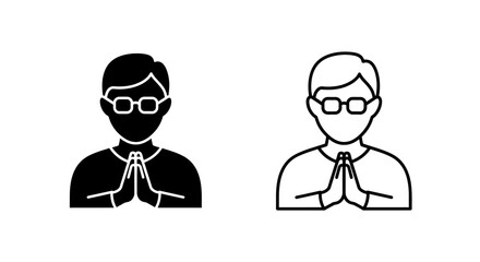 Fototapeta premium Business people praying hands professional teamwork Vector