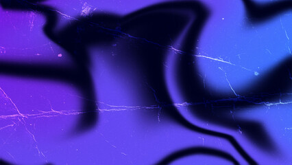Abstract purple and blue gradient distortion overlay with soft blur and organic shadow forms, digital light diffusion and smooth color transition background, luminous wave texture with subtle grunge s