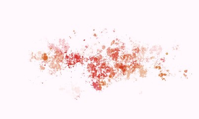 Naklejka premium Explosion of red and orange watercolor splashes and splatters, ideal for artistic backgrounds or textures