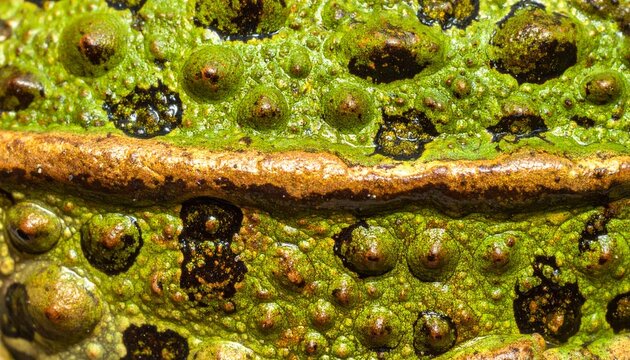 Close-up of a Warty Toads Skin - A Textured Amphibian Portrait.