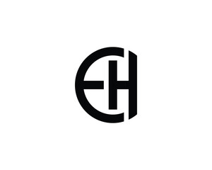 Obraz premium EH Logo Design. EH