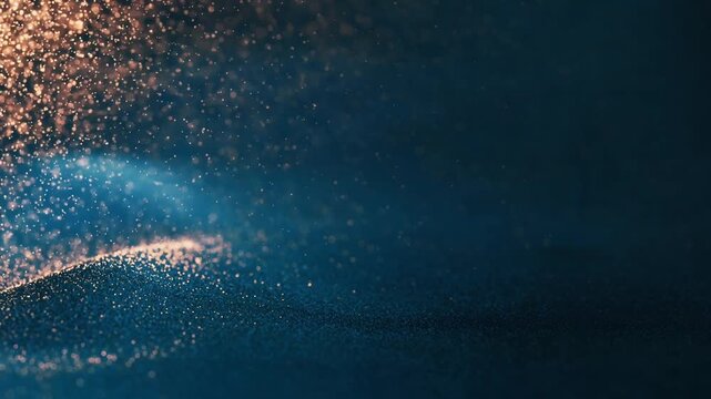Abstract Futuristic Data Wave Grid with Floating Particles Motion Background