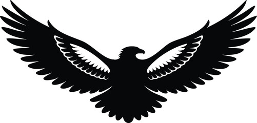 Obraz premium Abstract wings bird logo template vector icon design suitable for creative branding freedom concept aviation nature and modern business identity themes