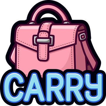 carry bag cartoon emote illustration