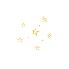 Sparkle star vector element icon. Gold star glitter spark shine icon. Magic light gold decoration. Vector illustration © 66soloria_