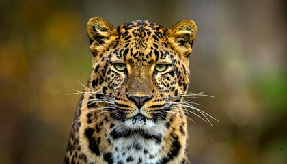 Fototapeta premium Close-up of a regal cat with spotted fur and intense gaze
